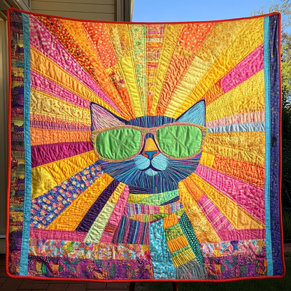 Moonlit Paws Quilted Blanket