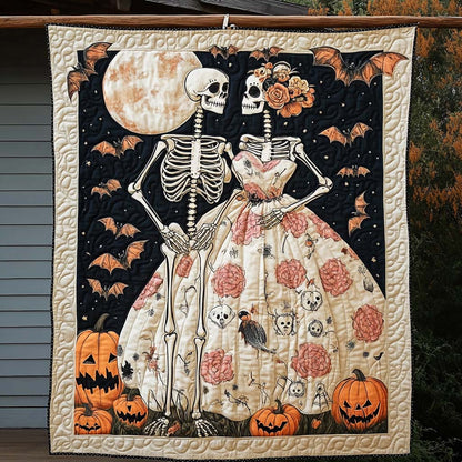 Moonlit Romance Quilted Blanket