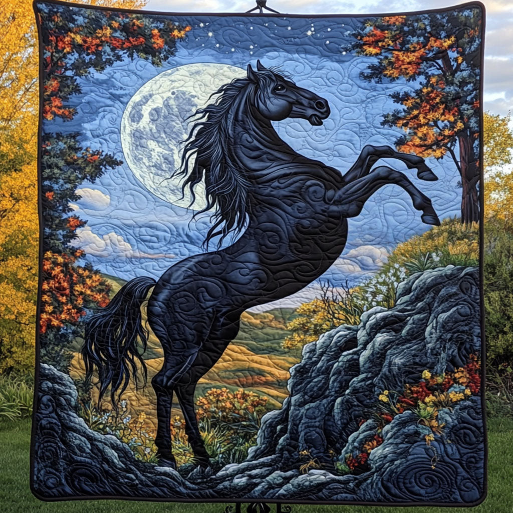 Moonlit Spirit Quilted Blanket