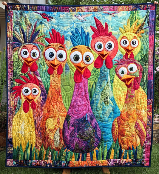Morning Crow Quilted Blanket