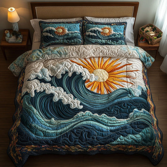 Morning Rays 3-Piece Quilted Bedding Set