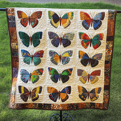 Mosaic Butterfly Blocks Quilted Blanket