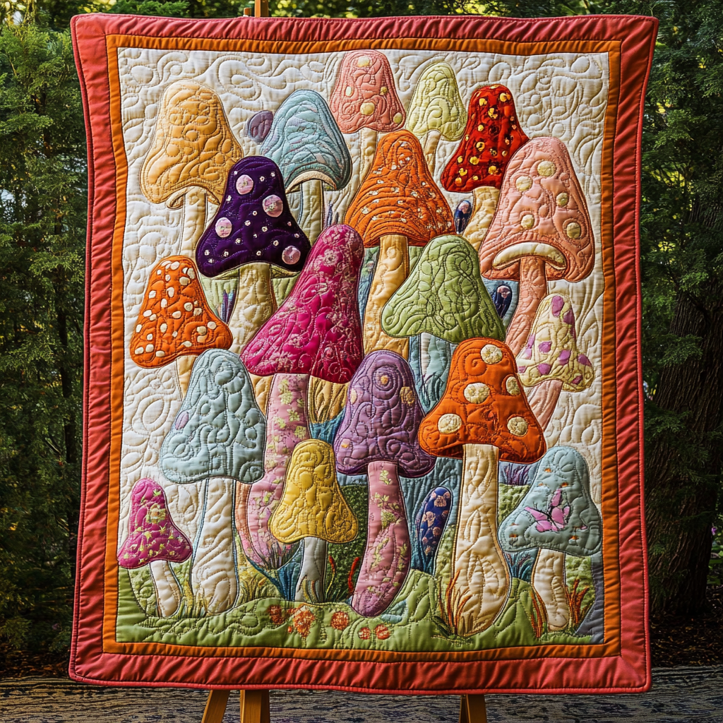 Mossy Cap Quilted Blanket