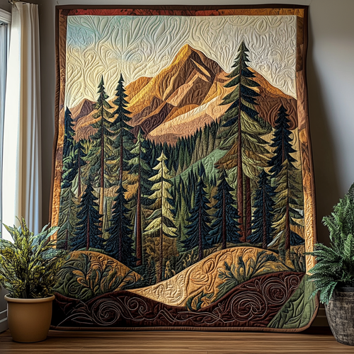 Mossy Pine Quilted Blanket