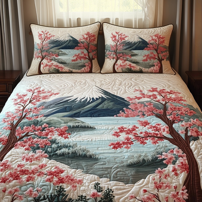 Mount Fuji Miracle 3-Piece Quilted Bedding Set