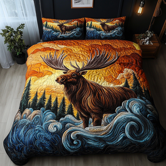 Mountain Majesty 3-Piece Quilted Bedding Set