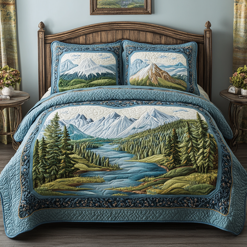 Mountain Meadow 3-Piece Quilted Bedding Set