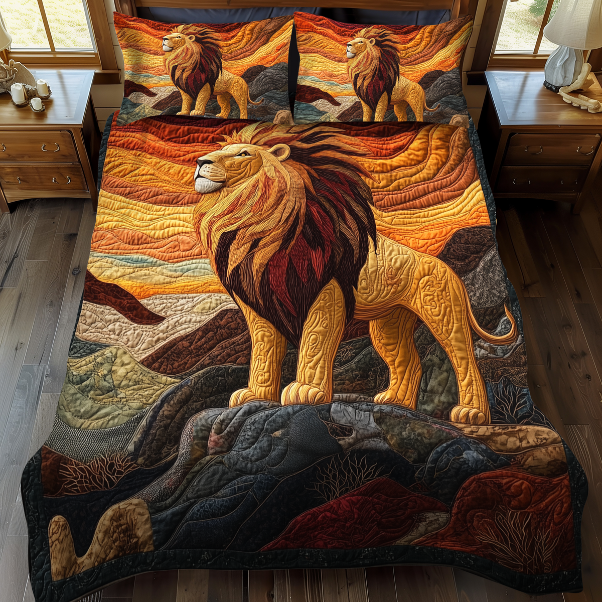 Mountain Monarch 3-Piece Quilted Bedding Set
