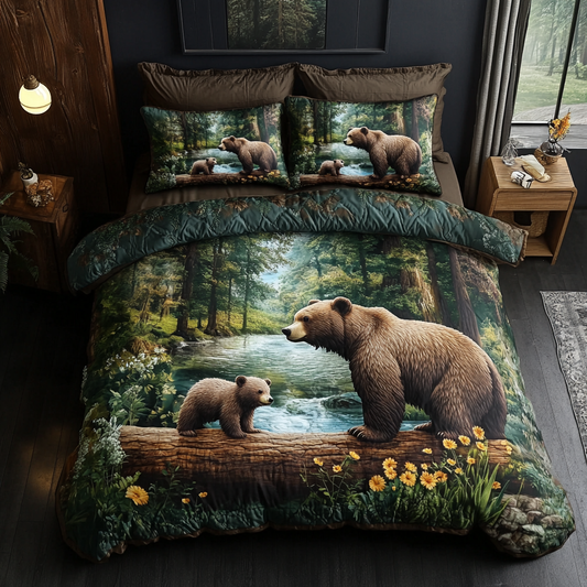 Mountain Paws 3-Piece Quilted Bedding Set