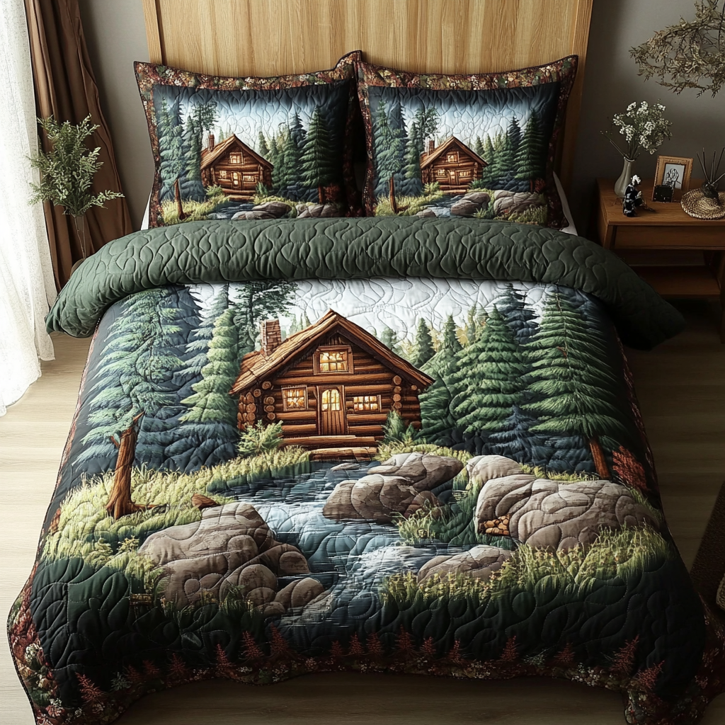 Mountain Rest 3-Piece Quilted Bedding Set