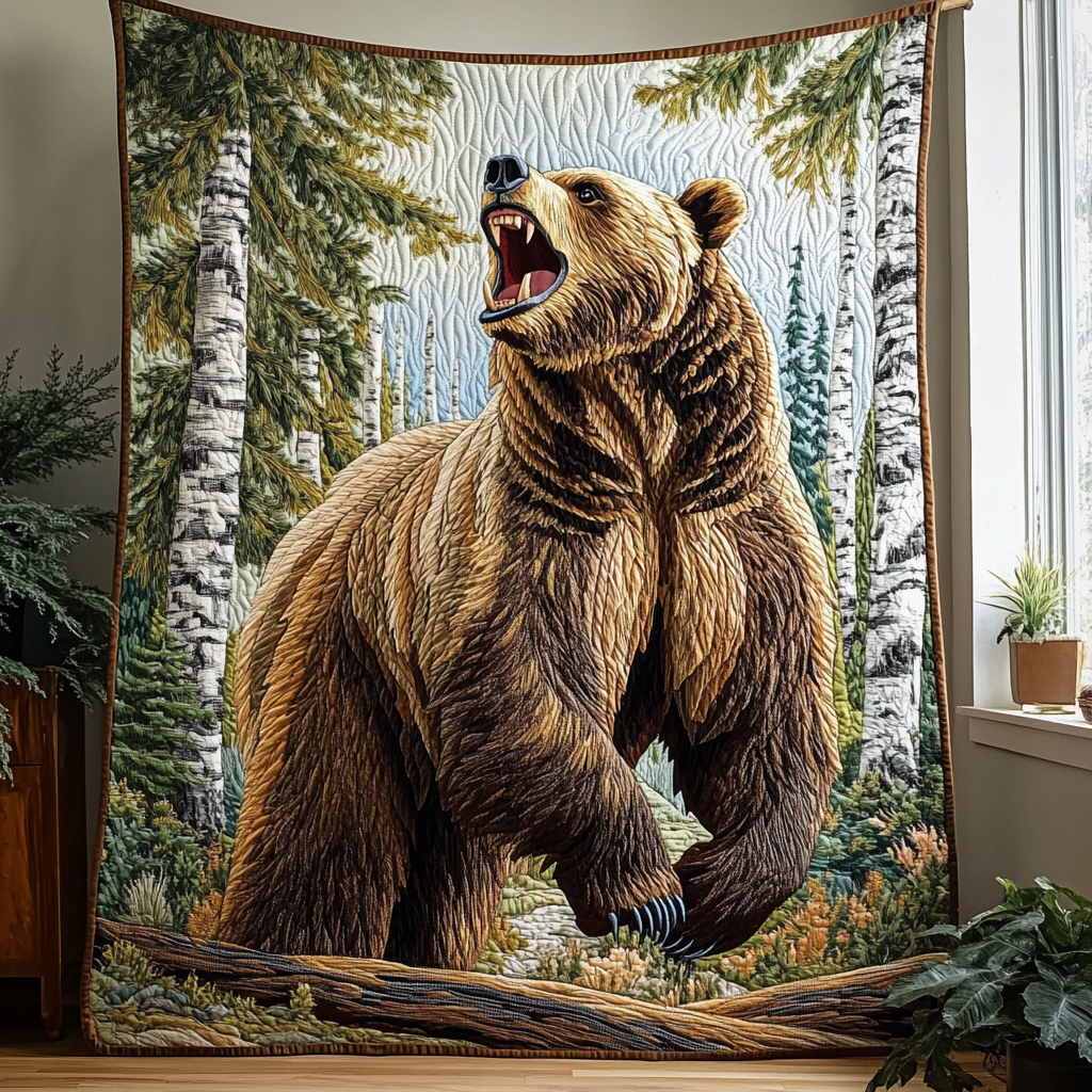 Mountain Roar Quilted Blanket