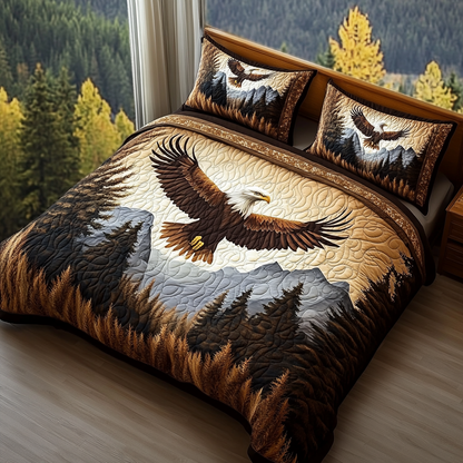 Mountain Sentinel 3-Piece Quilted Bedding Set