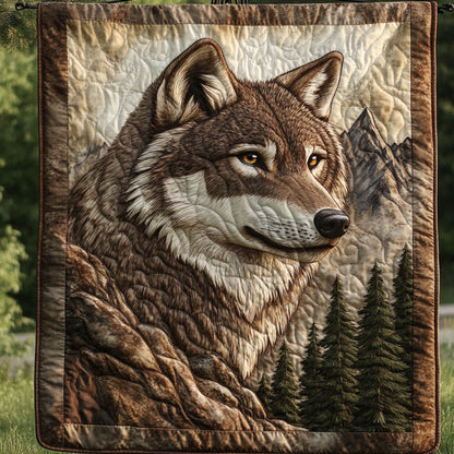 Mountain Sentinel Quilted Blanket