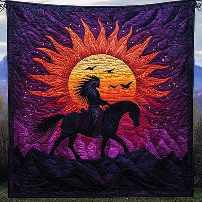 Mountain Spirit Dream Quilted Blanket