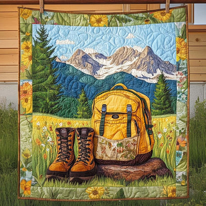 Mountain Trail Quilted Blanket