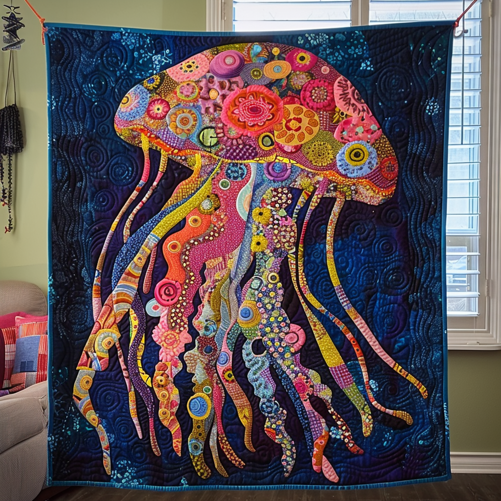 Mystic Medusa Quilted Blanket