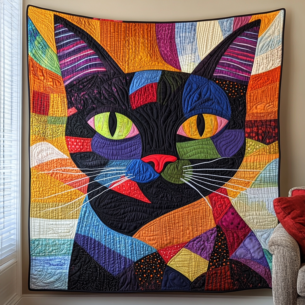 Mystic Meows Quilted Blanket