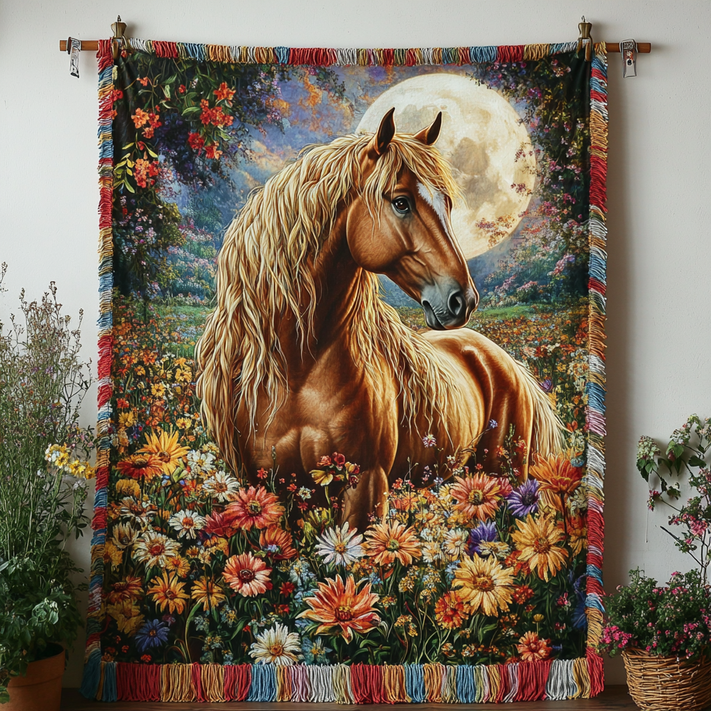 Mystic Mustang Woven Throw Blanket