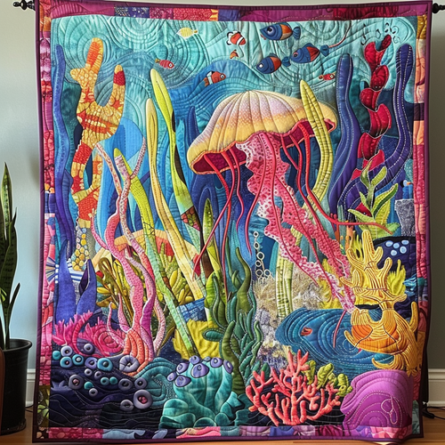 Mystic Reef Quilted Blanket