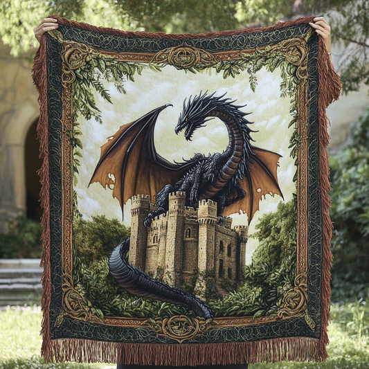 Mystic Wyvern Woven Throw Blanket