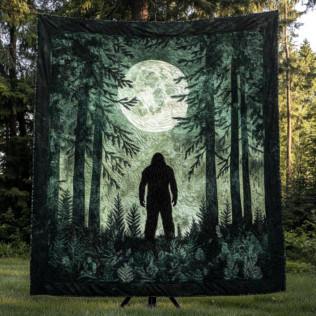 Mystic Bigfoot Quilted Blanket