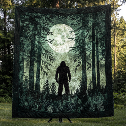 Mystic Bigfoot Quilted Blanket