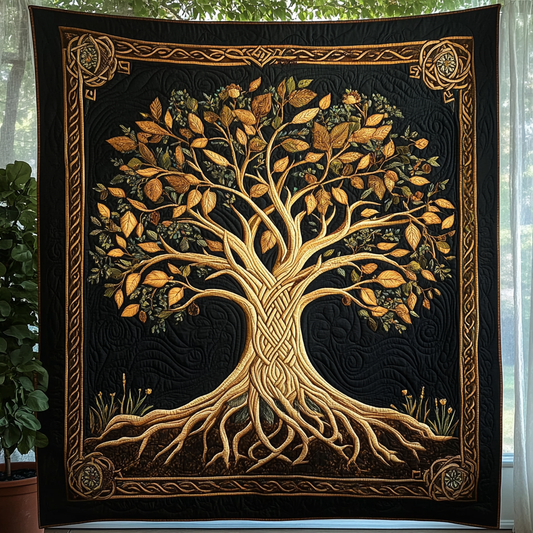 Mystic Branches Quilted Blanket