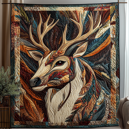 Mystic Buck Quilted Blanket
