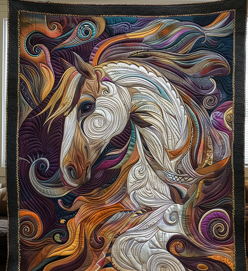 Mystic Canyon Ride Quilted Blanket