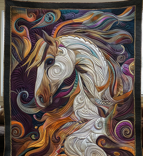 Mystic Canyon Ride Quilted Blanket