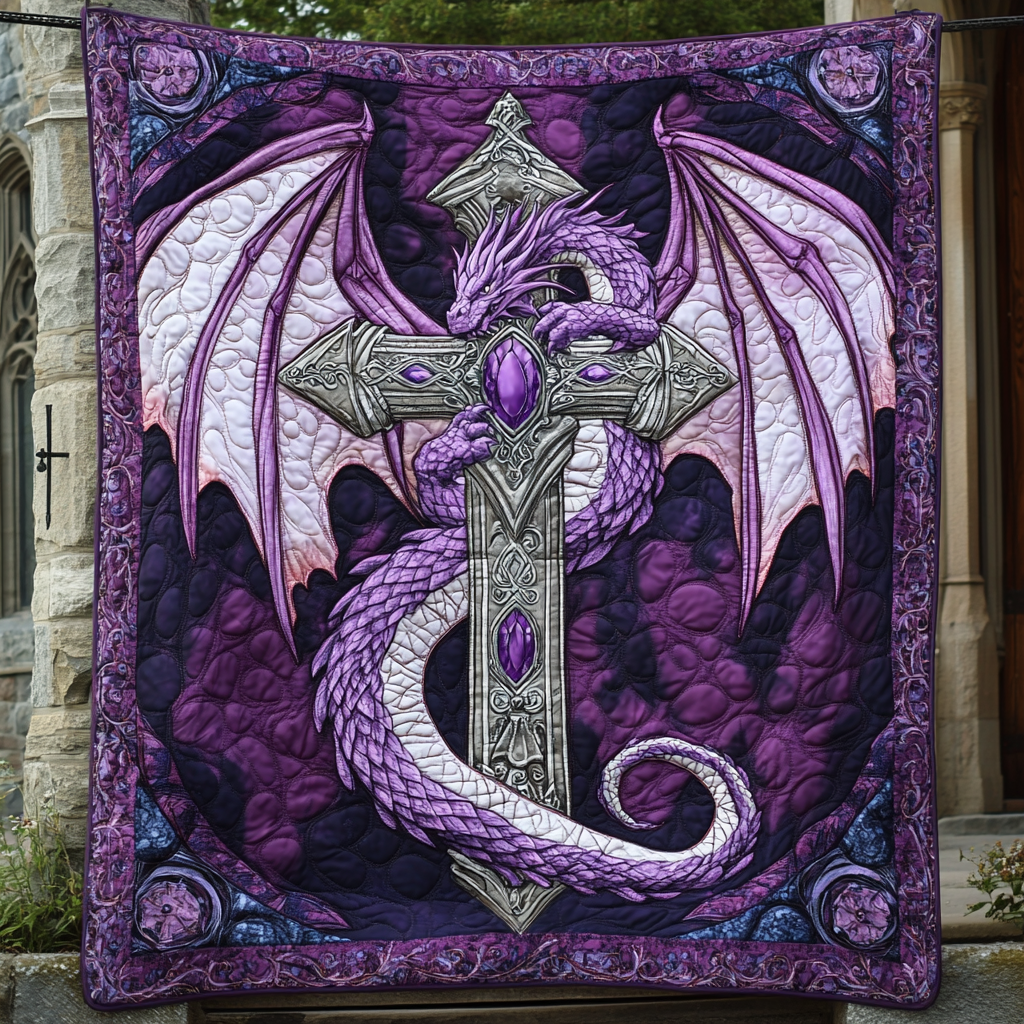Mystic Ember Quilted Blanket