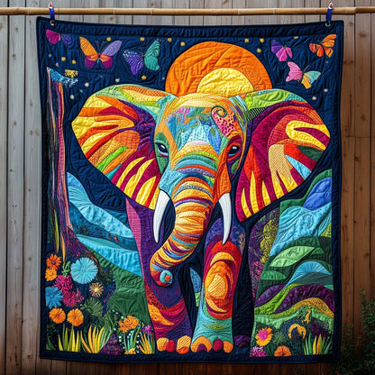 Mystic Evening Stroll Quilted Blanket