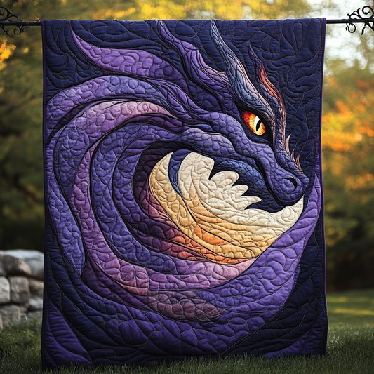 Mystic Flame Quilted Blanket
