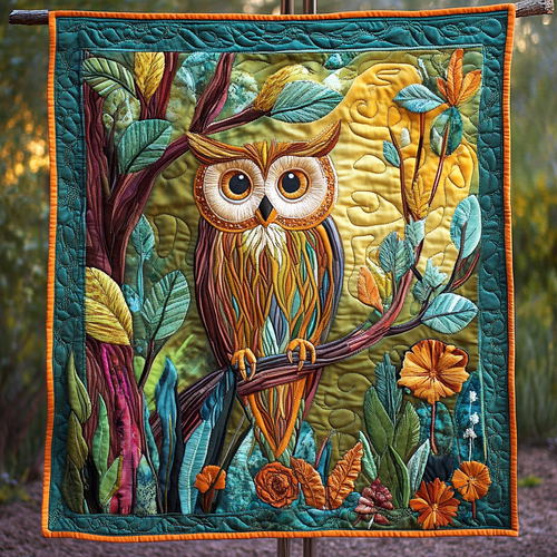 Mystic Gaze Quilted Blanket
