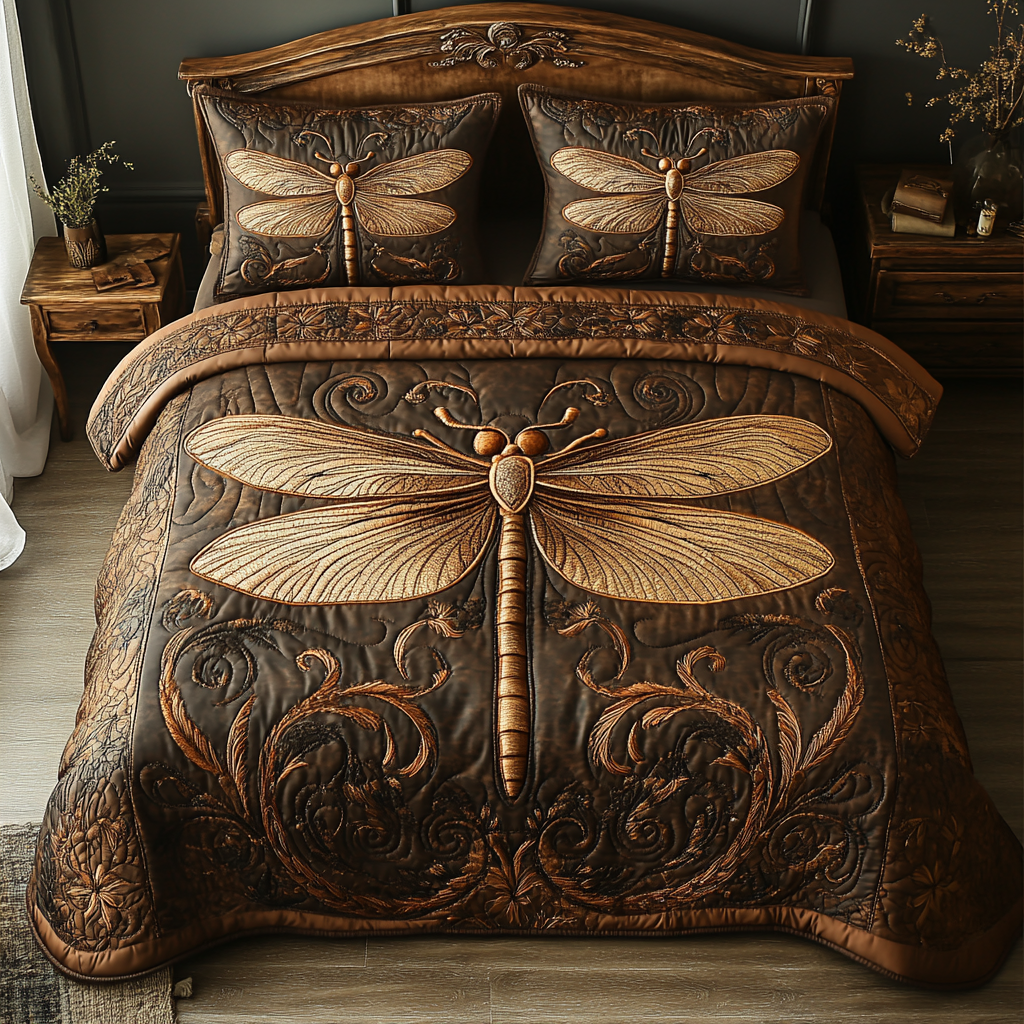 Mystic Glider 3-Piece Quilted Bedding Set