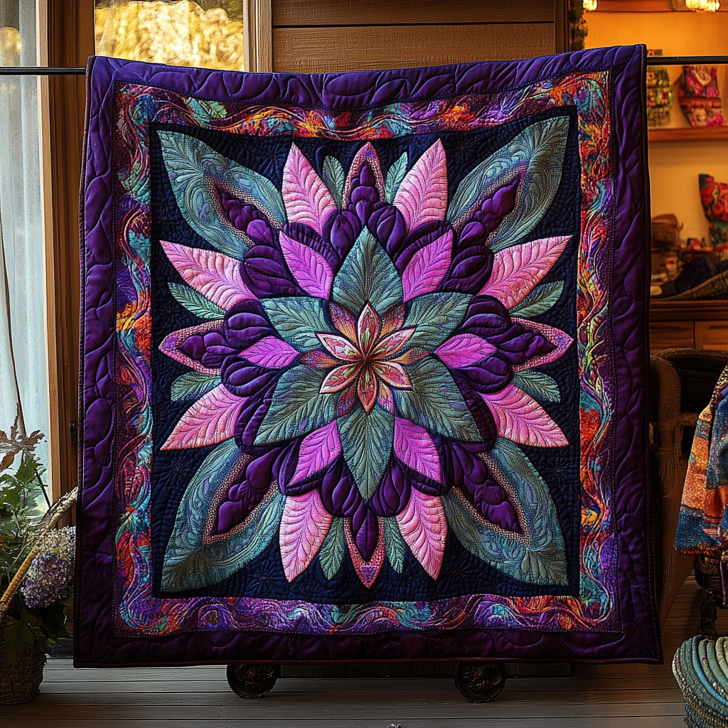 Mystic Mandala Quilted Blanket