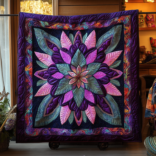 Mystic Mandala Quilted Blanket