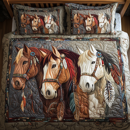 Mystic Mane 3-Piece Quilted Bedding Set