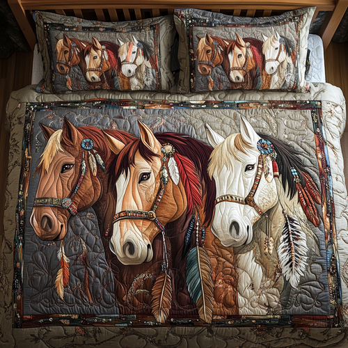 Mystic Mane 3-Piece Quilted Bedding Set
