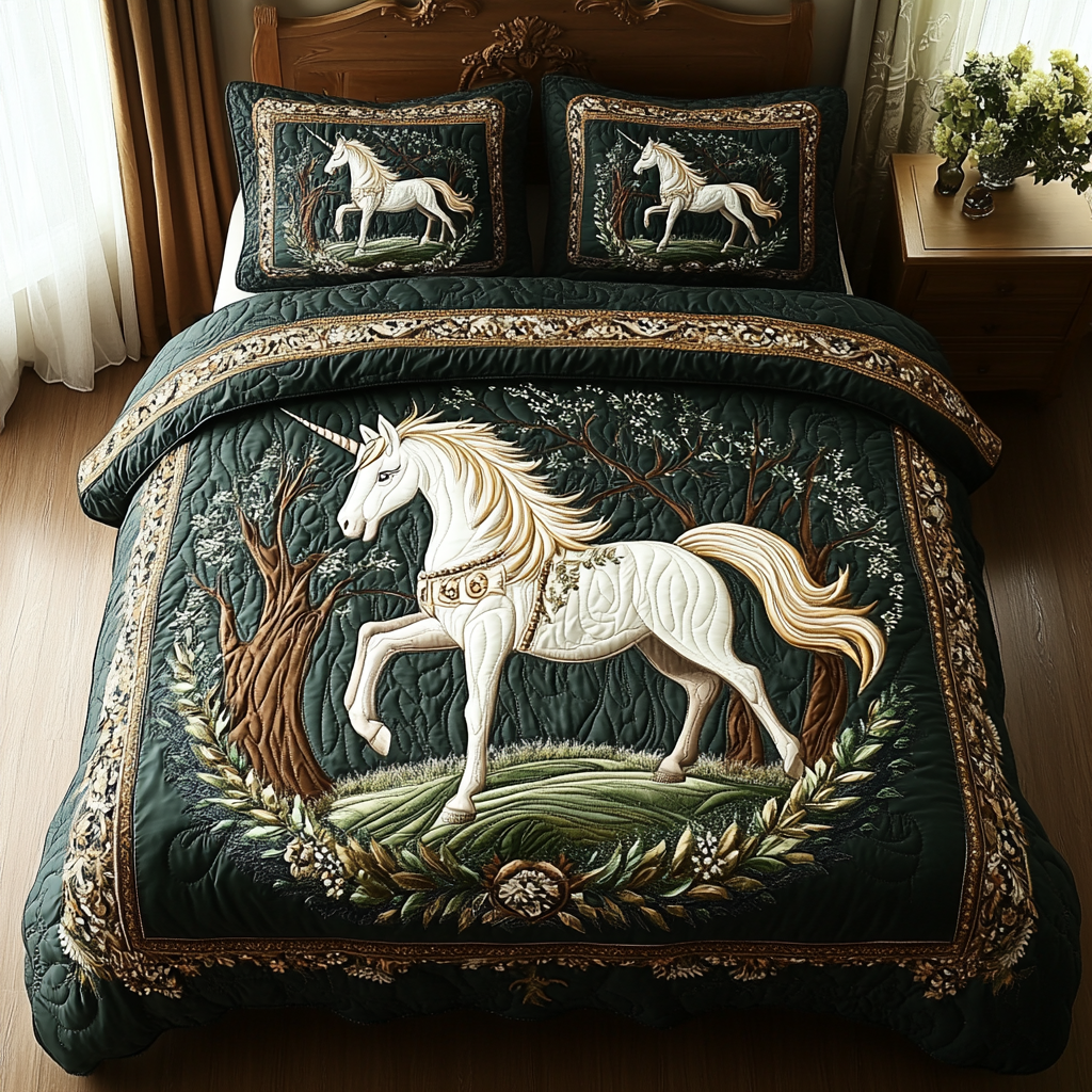Mystic Meadow 3-Piece Quilted Bedding Set