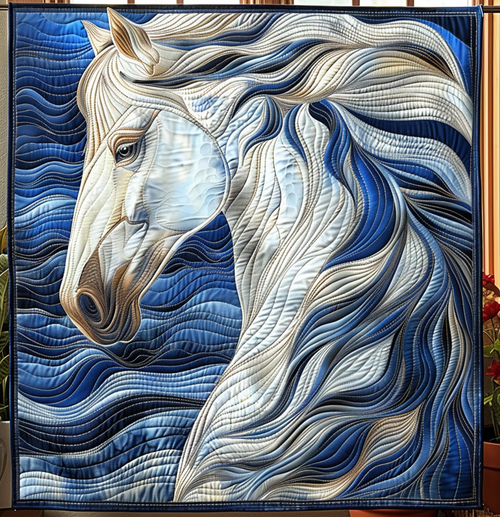 Mystic Mustang Quilted Blanket