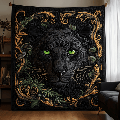 Mystic Panther Quilted Blanket
