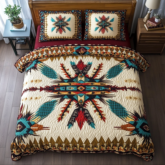 Mystic Pathways 3-Piece Quilted Bedding Set
