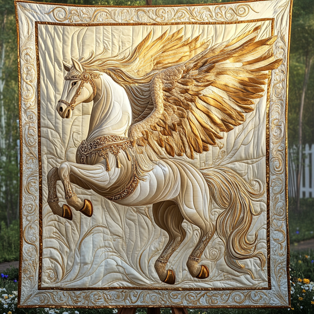 Mystic Pegasus Quilted Blanket