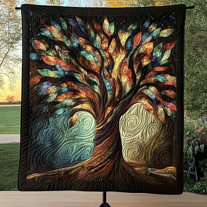 Mystic Roots Quilted Blanket
