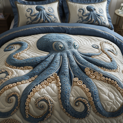 Mystic Tentacles 3-Piece Quilted Bedding Set