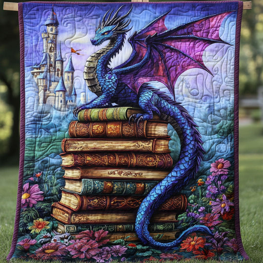 Mystic Tome Guardian Quilted Blanket