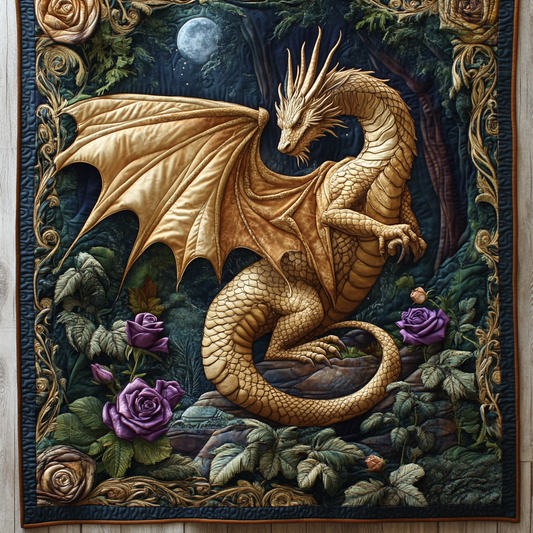 Mystic Wyvern Quilted Blanket