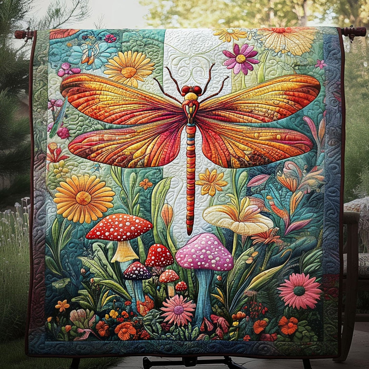 Mystical Meadow Quilted Blanket