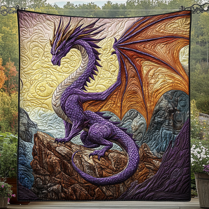 Mythic Firestorm Quilted Blanket